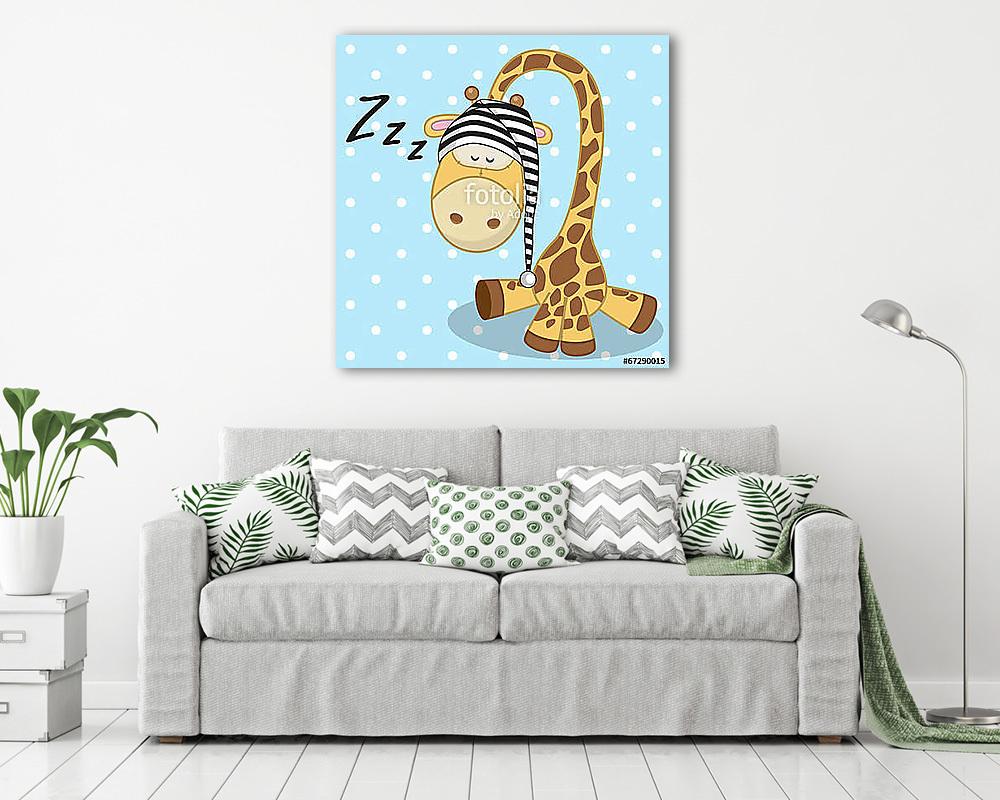 Alvó zsiráf (vászonkép) - vászonkép, falikép otthonra és irodába