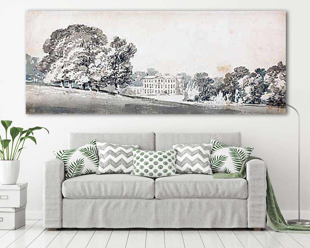 Kastély és park (színverzió 1) (bögre) - vászonkép, falikép otthonra és irodába
