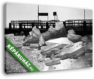 Balatoni jégzajlás Badacsonynál (1959) - vászonkép 3D látványterv