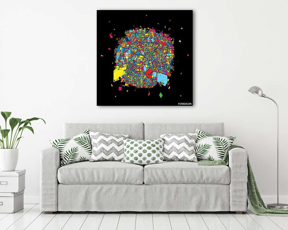 Art Map - Bukarest (vászonkép) - vászonkép, falikép otthonra és irodába