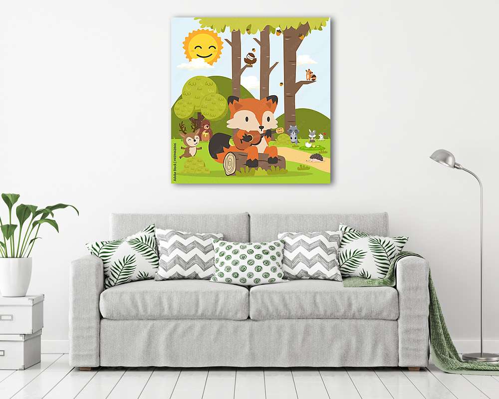 Erdei állatok 5. - vászonkép, falikép vásárlás Erdei állatok 5. (keretezett kép) - vászonkép, falikép otthonra és irodába
