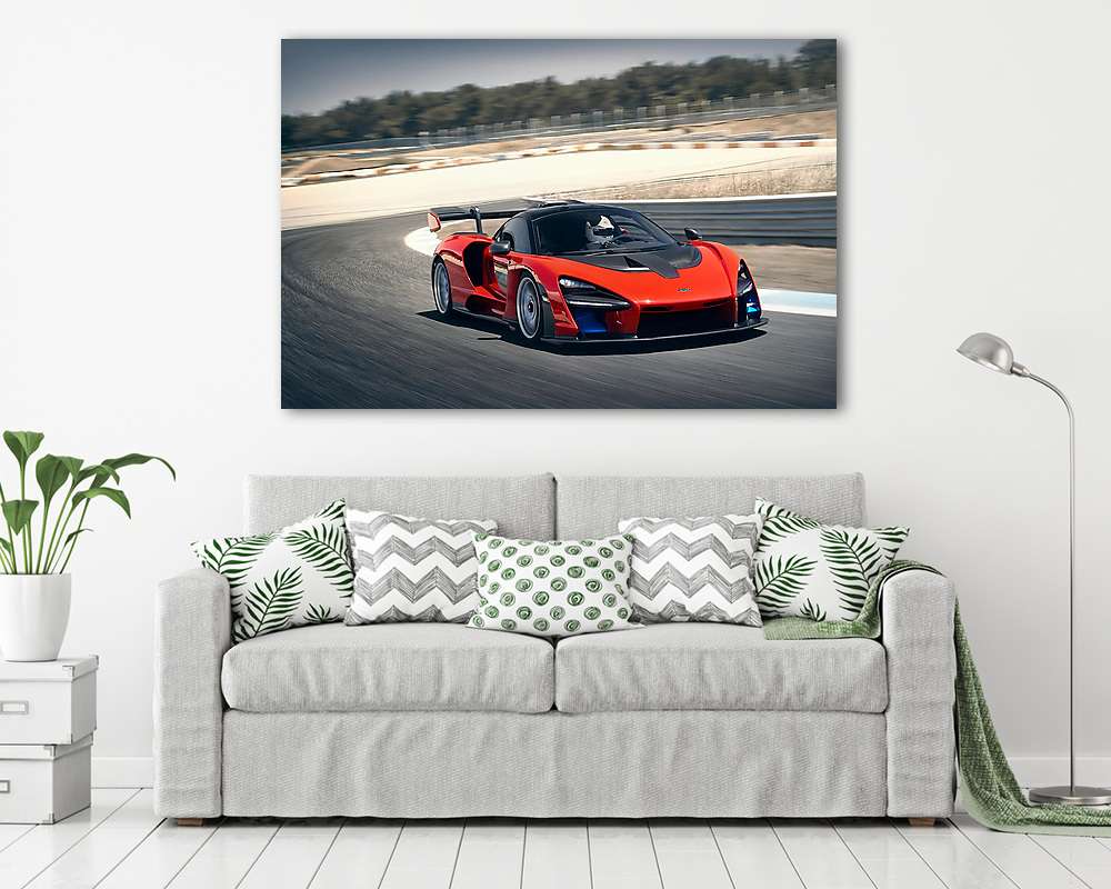 McLaren Senna a pályán (többrészes kép) - vászonkép, falikép otthonra és irodába