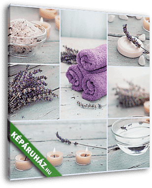 Lavender spa kollázs - vászonkép 3D látványterv