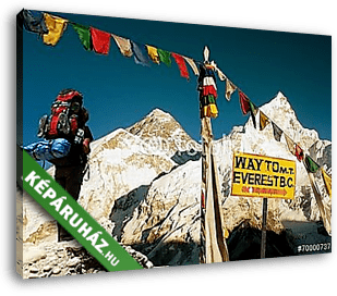 Everest - az Everest base táborra való kilátás - Nepál - vászonkép 3D látványterv