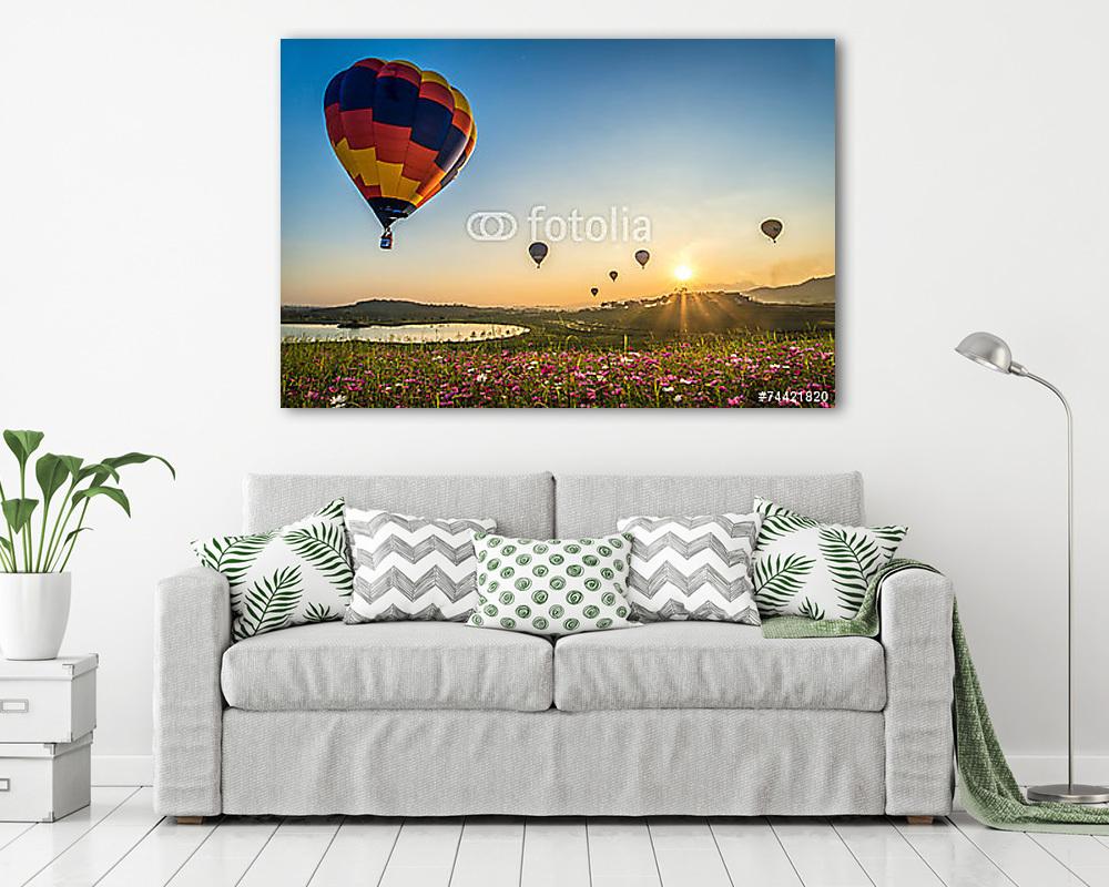 Hőlégballon fesztivál - vászonkép, falikép vásárlás Hőlégballon fesztivál (vászonkép) - vászonkép, falikép otthonra és irodába