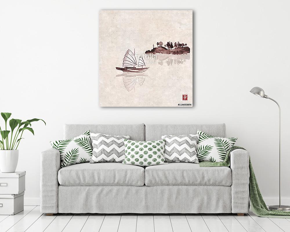 Japán vintage halászhajó - vászonkép, falikép vásárlás Japán vintage halászhajó (vászonkép) - vászonkép, falikép otthonra és irodába
