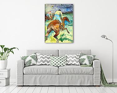 Zsokék a lovon (vászonkép) - vászonkép, falikép otthonra és irodába