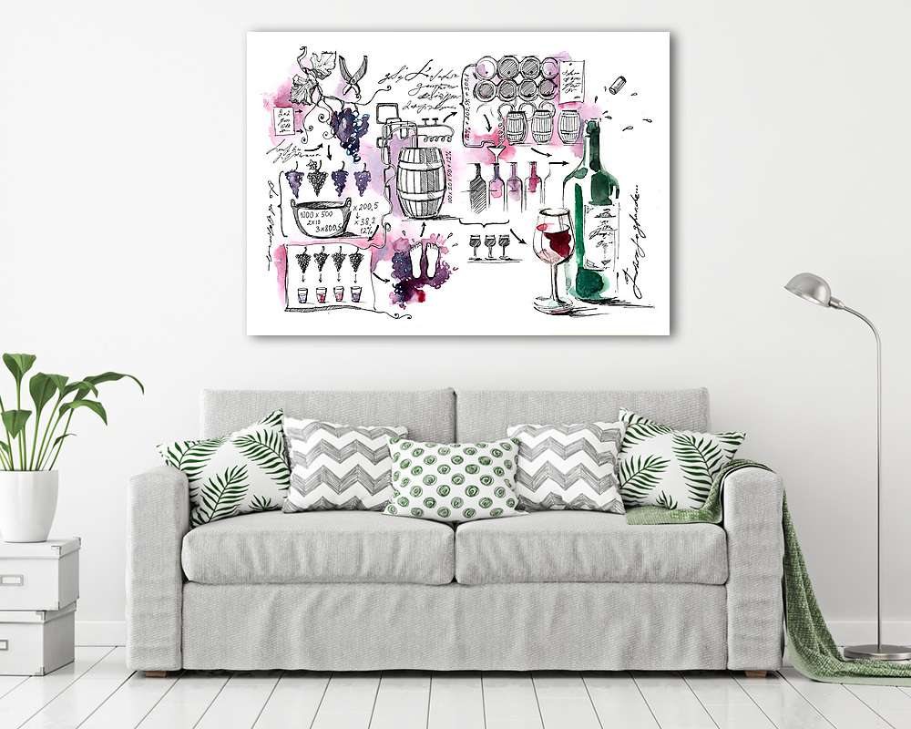Bor készítés - vászonkép, falikép vásárlás Bor készítés (vászonkép) - vászonkép, falikép otthonra és irodába