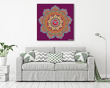 Mandala, square background design, lace ornament in oriental sty (vászonkép) - vászonkép, falikép otthonra és irodába