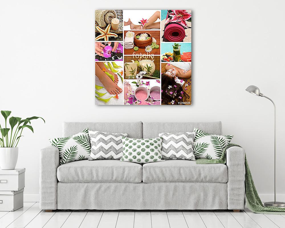 Spa Collage (keretezett kép) - vászonkép, falikép otthonra és irodába