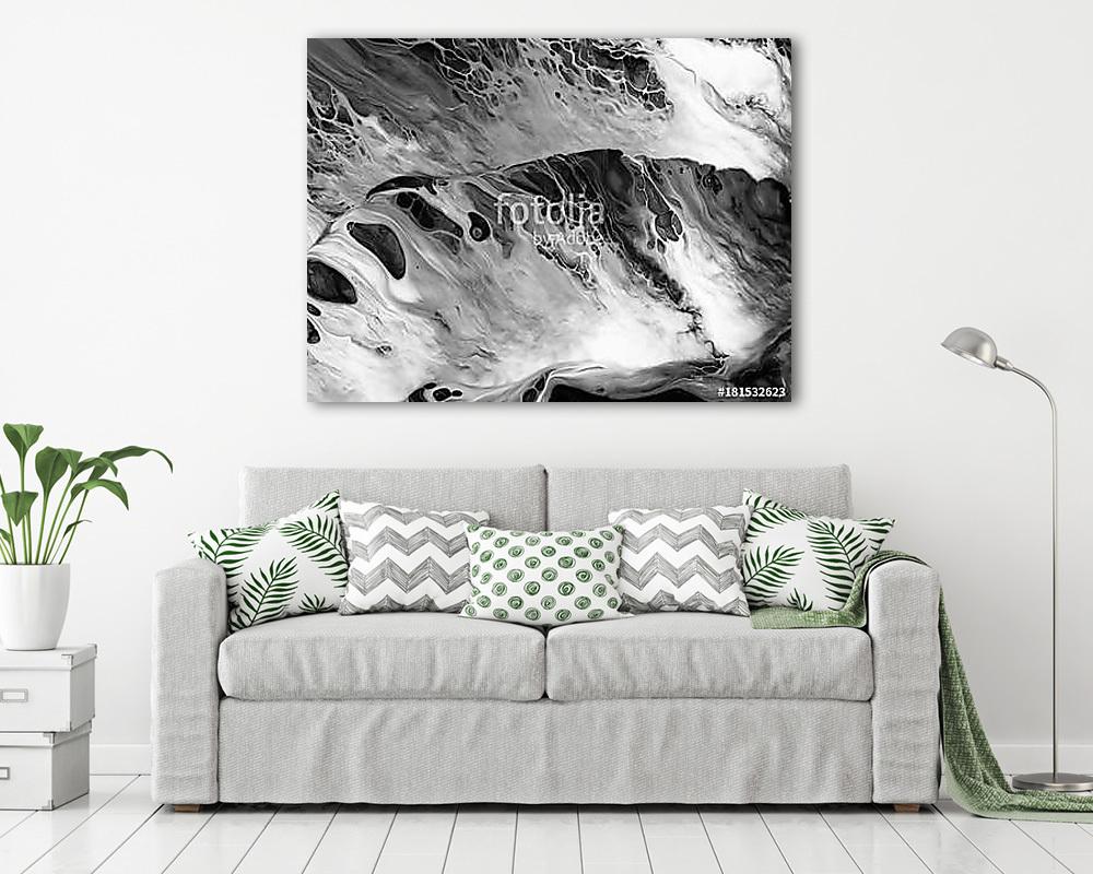 Creative abstract hand painted background, wallpaper, texture, close-up fragment of acrylic painting on canvas with brush stroke (többrészes kép) - vászonkép, falikép otthonra és irodába