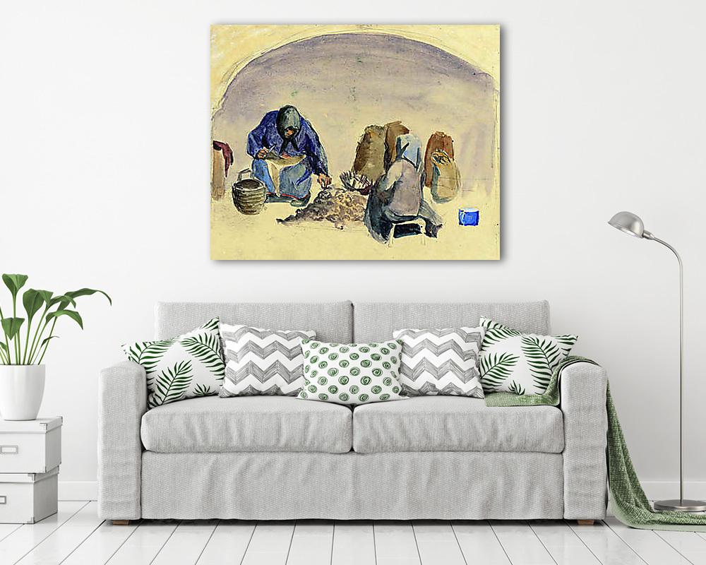 Krumplipucolás (részlet) (keretezett kép) - vászonkép, falikép otthonra és irodába