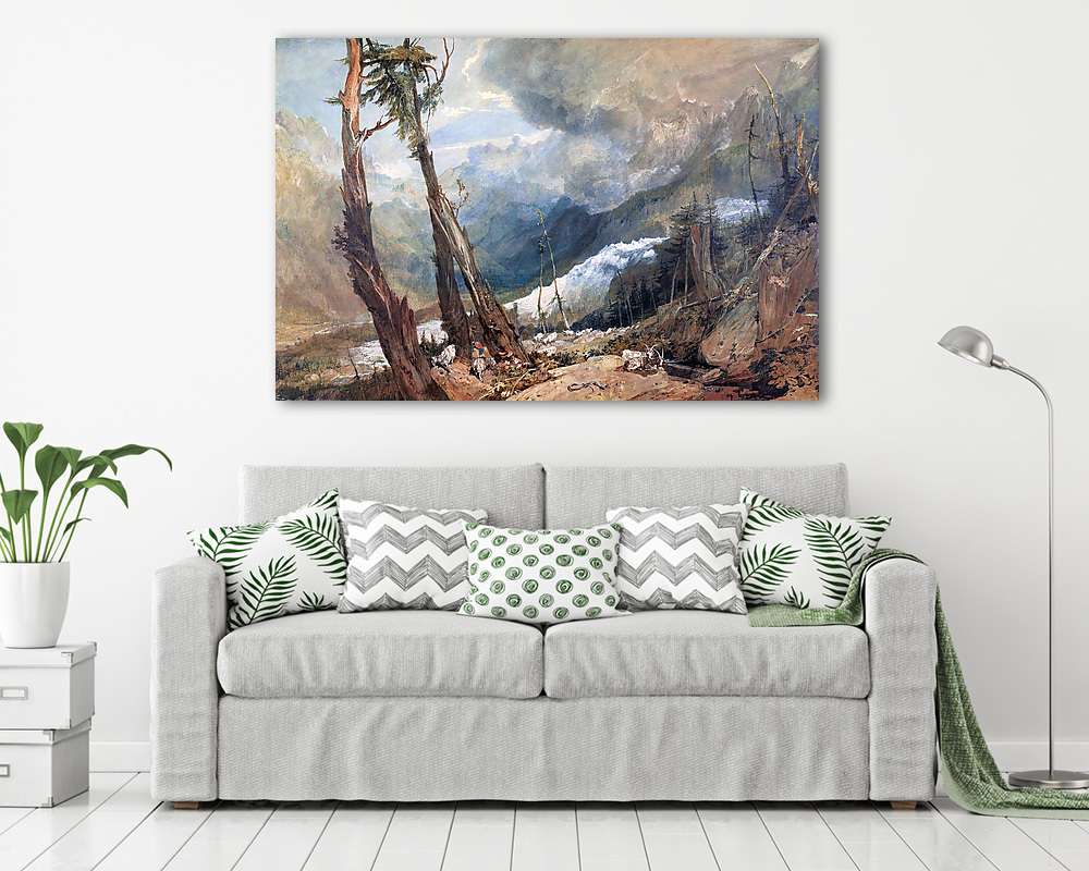 Mer de Glace gleccser  (színverzió 1) - vászonkép, falikép vásárlás Mer de Glace gleccser  (színverzió 1) (bögre) - vászonkép, falikép otthonra és irodába