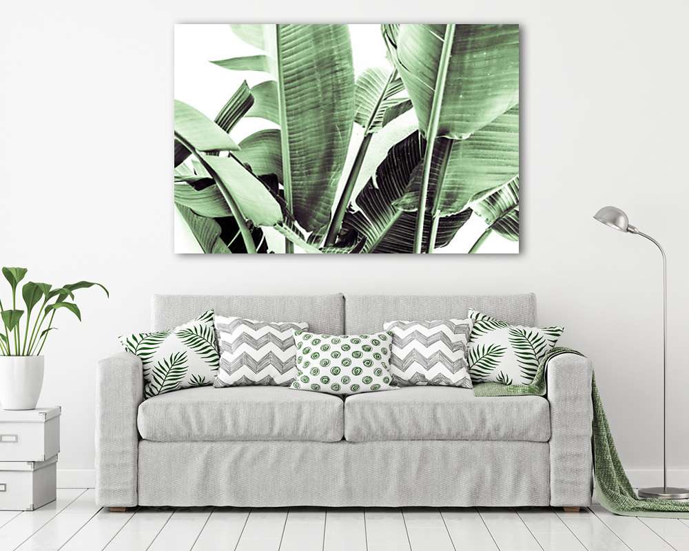 Banánfaleveles háttér (bögre) - vászonkép, falikép otthonra és irodába