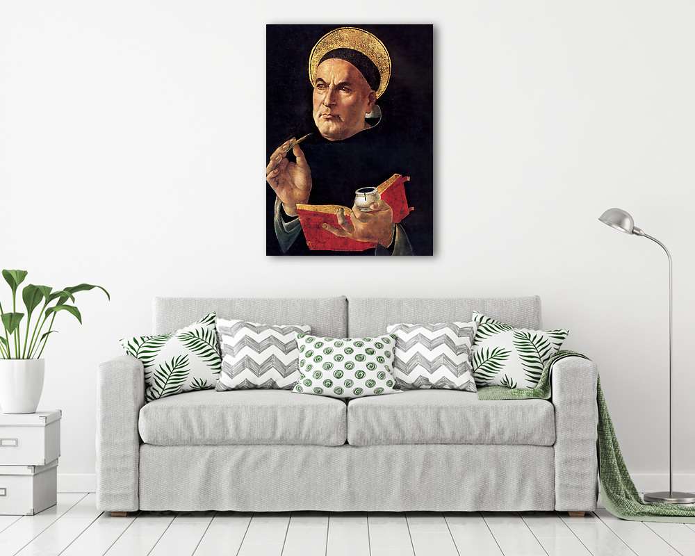 Aquinói Szent Tamás - vászonkép, falikép vásárlás Aquinói Szent Tamás (keretezett kép) - vászonkép, falikép otthonra és irodába