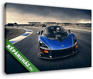 McLaren Senna - Kyanos Blue - vászonkép 3D látványterv