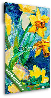 nárcisz virágok - vászonkép 3D látványterv