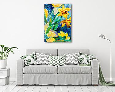 nárcisz virágok (vászonkép) - vászonkép, falikép otthonra és irodába