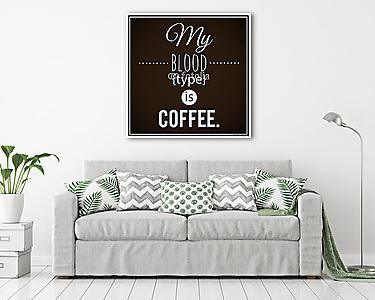 Kávé inspiráló vektoros plakát. (vászonkép) - vászonkép, falikép otthonra és irodába
