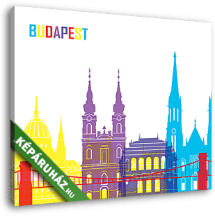 Budapest skyline pop - vászonkép 3D látványterv
