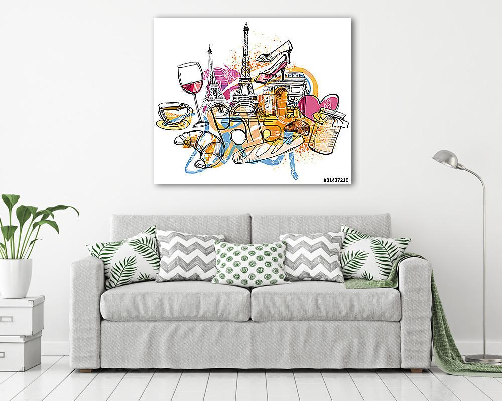 Paris Sketch (vászonkép) - vászonkép, falikép otthonra és irodába