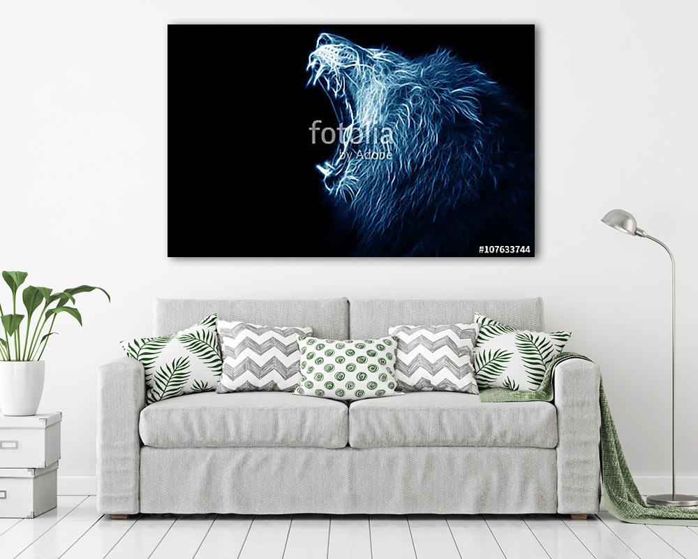Az oroszlán fraktál digitális művészete - vászonkép, falikép vásárlás Az oroszlán fraktál digitális művészete (vászonkép) - vászonkép, falikép otthonra és irodába