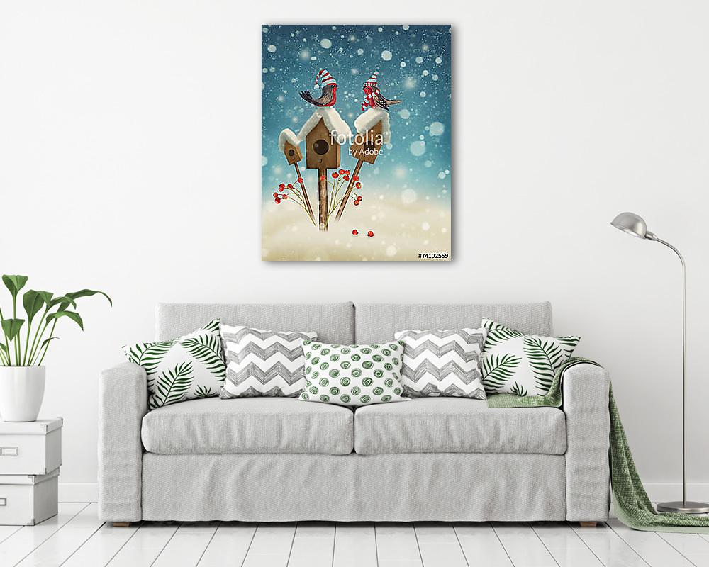 Madarak télen - vászonkép, falikép vásárlás Madarak télen (vászonkép) - vászonkép, falikép otthonra és irodába