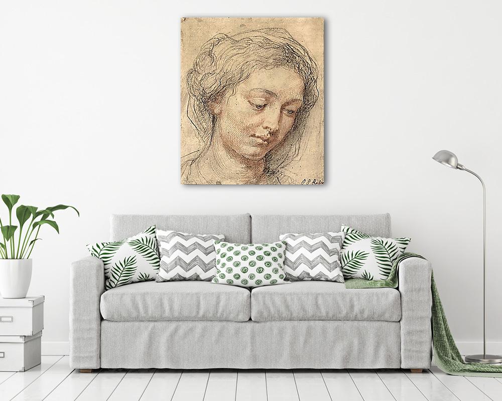 Női portré (keretezett kép) - vászonkép, falikép otthonra és irodába