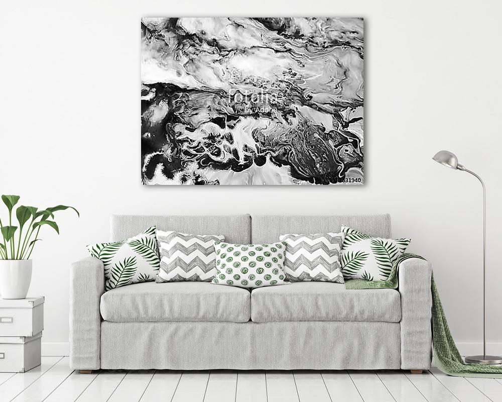 Creative abstract hand painted background, wallpaper, texture, close-up fragment of acrylic painting on canvas with brush stroke (többrészes kép) - vászonkép, falikép otthonra és irodába