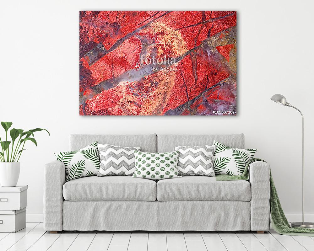 red jasper texture macro (többrészes kép) - vászonkép, falikép otthonra és irodába