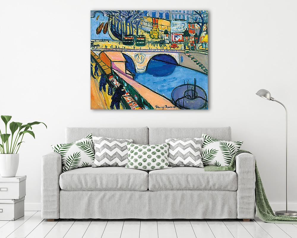 A Pont Saint-Michel híd Párizsban (1908) - vászonkép, falikép vásárlás A Pont Saint-Michel híd Párizsban (1908) (fotótapéta) - vászonkép, falikép otthonra és irodába