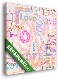 Love - Pasztel dizájn - vászonkép 3D látványterv