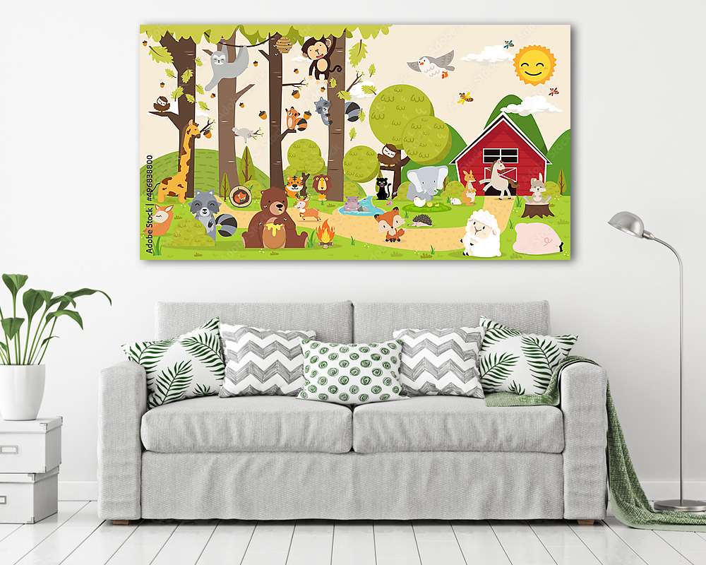 Erdei állatok 7. (fotótapéta) - vászonkép, falikép otthonra és irodába