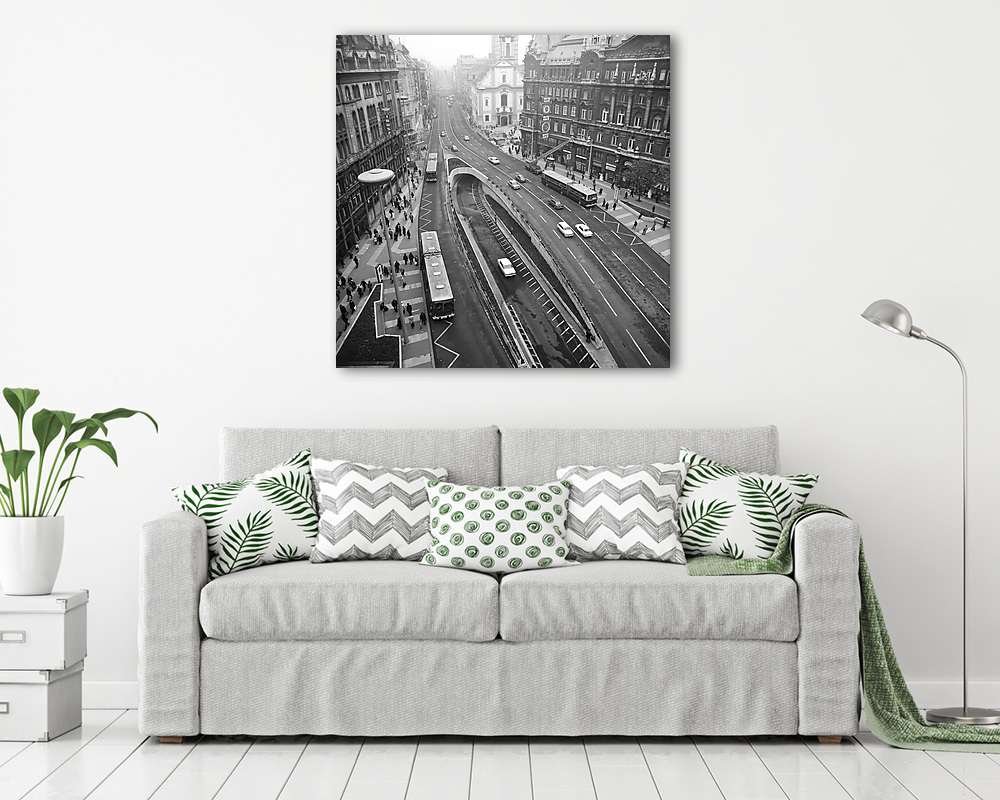 Budapest - Ferenciek tere (Felszabadulás tér) (1976) (bögre) - vászonkép, falikép otthonra és irodába