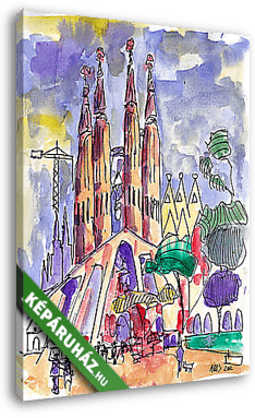 Sagrada Familia - vászonkép 3D látványterv