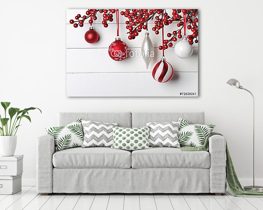 Karácsonyi dekoráció (vászonkép) - vászonkép, falikép otthonra és irodába