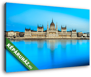 A budapesti parlament a naplementében, Magyarországon - vászonkép 3D látványterv