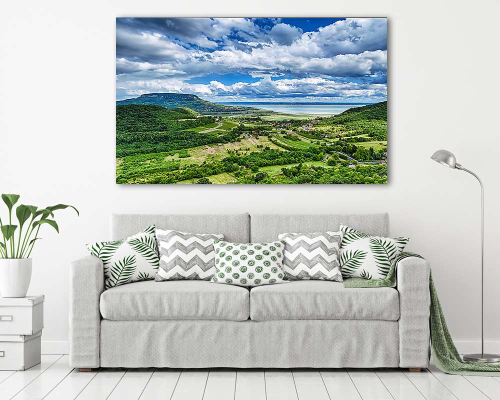 Badacsonyi-hegység a Balaton mellett - vászonkép, falikép vásárlás Badacsonyi-hegység a Balaton mellett (vászonkép) - vászonkép, falikép otthonra és irodába