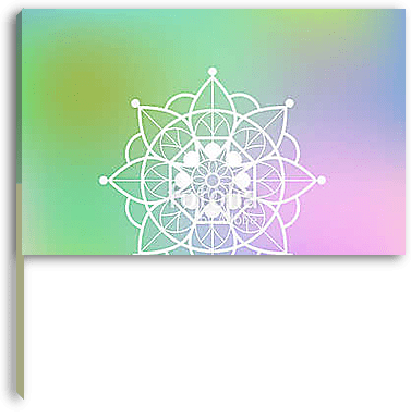 Relax vector illustration with mandala on colorful background - vászonkép 3D látványterv