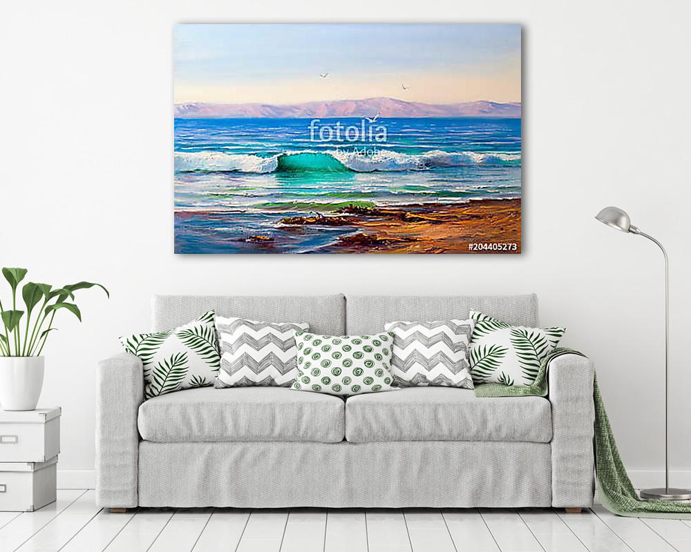 Tengeri hullám festmény - vászonkép, falikép vásárlás Tengeri hullám festmény (vászonkép) - vászonkép, falikép otthonra és irodába
