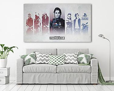 Star Wars: Battlefront II. - Ps4 Theme videójáték téma (vászonkép) - vászonkép, falikép otthonra és irodába