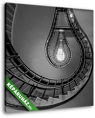 Csigalépcső, Prága - vászonkép 3D látványterv