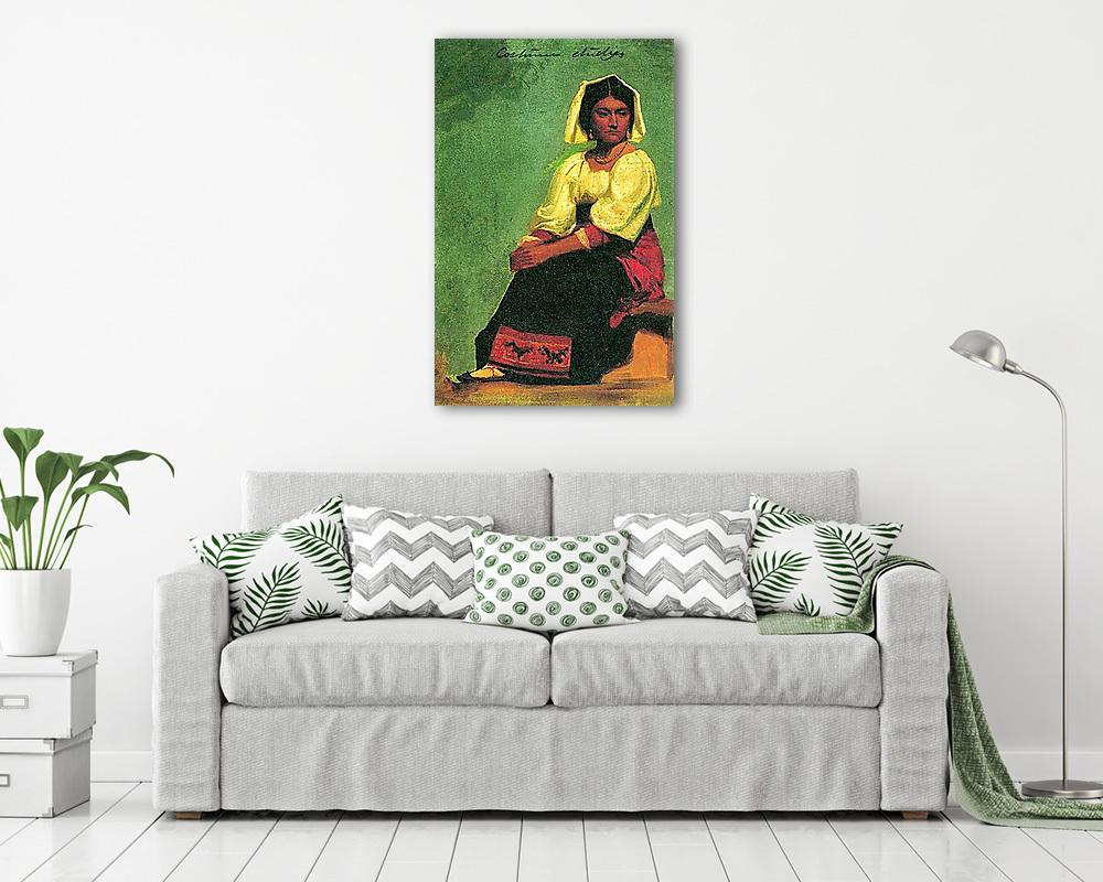 Ruha tanulmány ülő nővel - vászonkép, falikép vásárlás Ruha tanulmány ülő nővel (vászonkép) - vászonkép, falikép otthonra és irodába