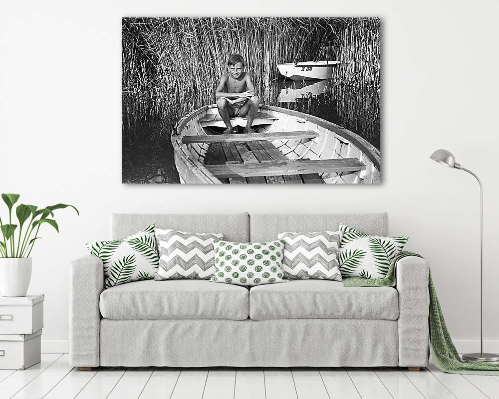 Fiú a  csónakban (1961) (poszter) - vászonkép, falikép otthonra és irodába