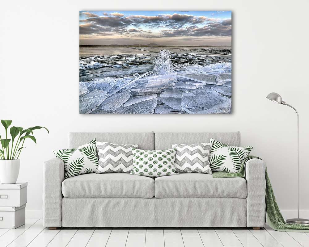 Jégkockák (fotótapéta) - vászonkép, falikép otthonra és irodába