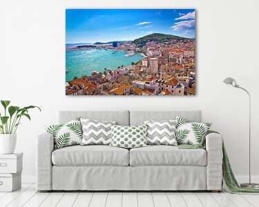 Rálátás Split-öbölre (vászonkép) - vászonkép, falikép otthonra és irodába