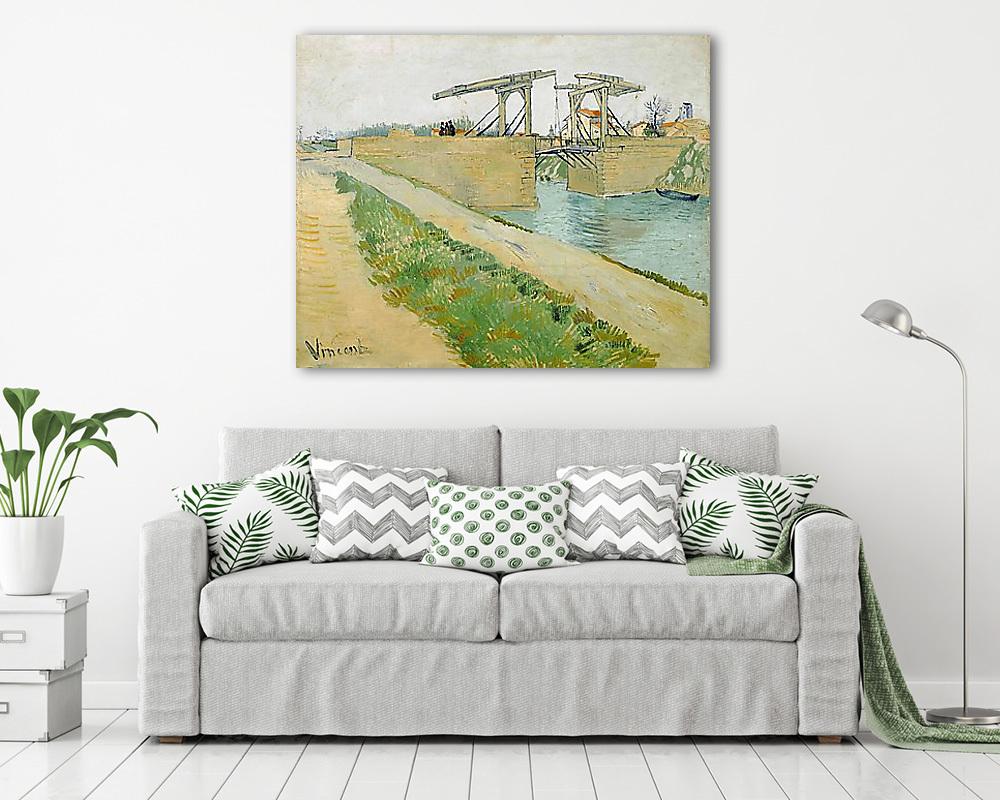 A Langlois híd (keretezett kép) - vászonkép, falikép otthonra és irodába