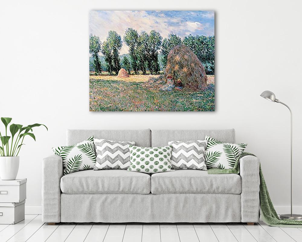 Szénaboglyák (1885) - vászonkép, falikép vásárlás Szénaboglyák (1885) (vászonkép) - vászonkép, falikép otthonra és irodába