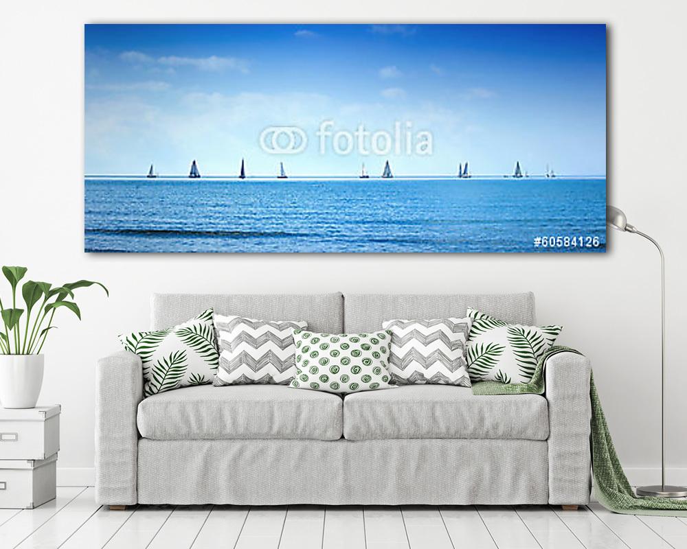 Vitorlás verseny a tengeren (bögre) - vászonkép, falikép otthonra és irodába