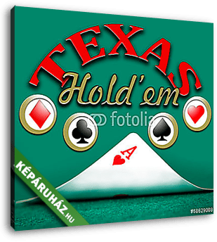 póker texas hold'em - vászonkép 3D látványterv